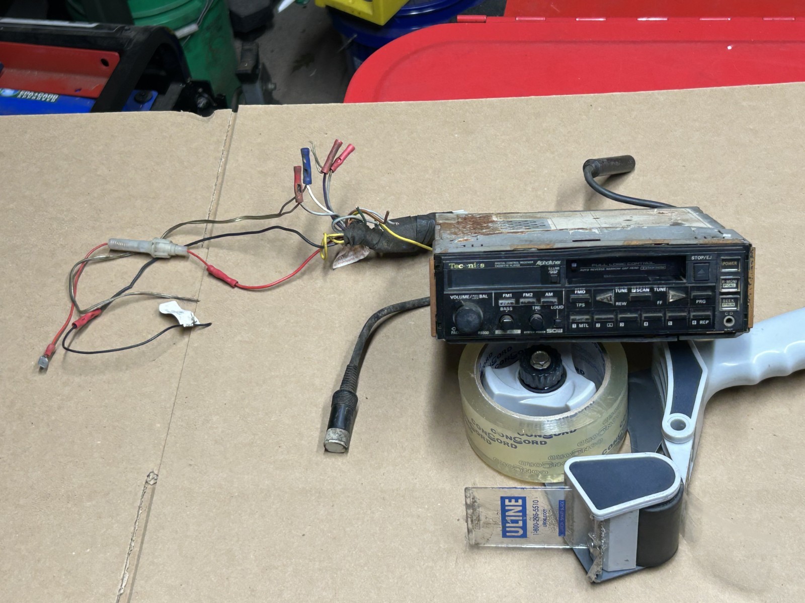 Vintage 80’s TECHNICS ALPHATUNER Car Stereo Cassette Deck Radio FM-AM CQ-R9300EU