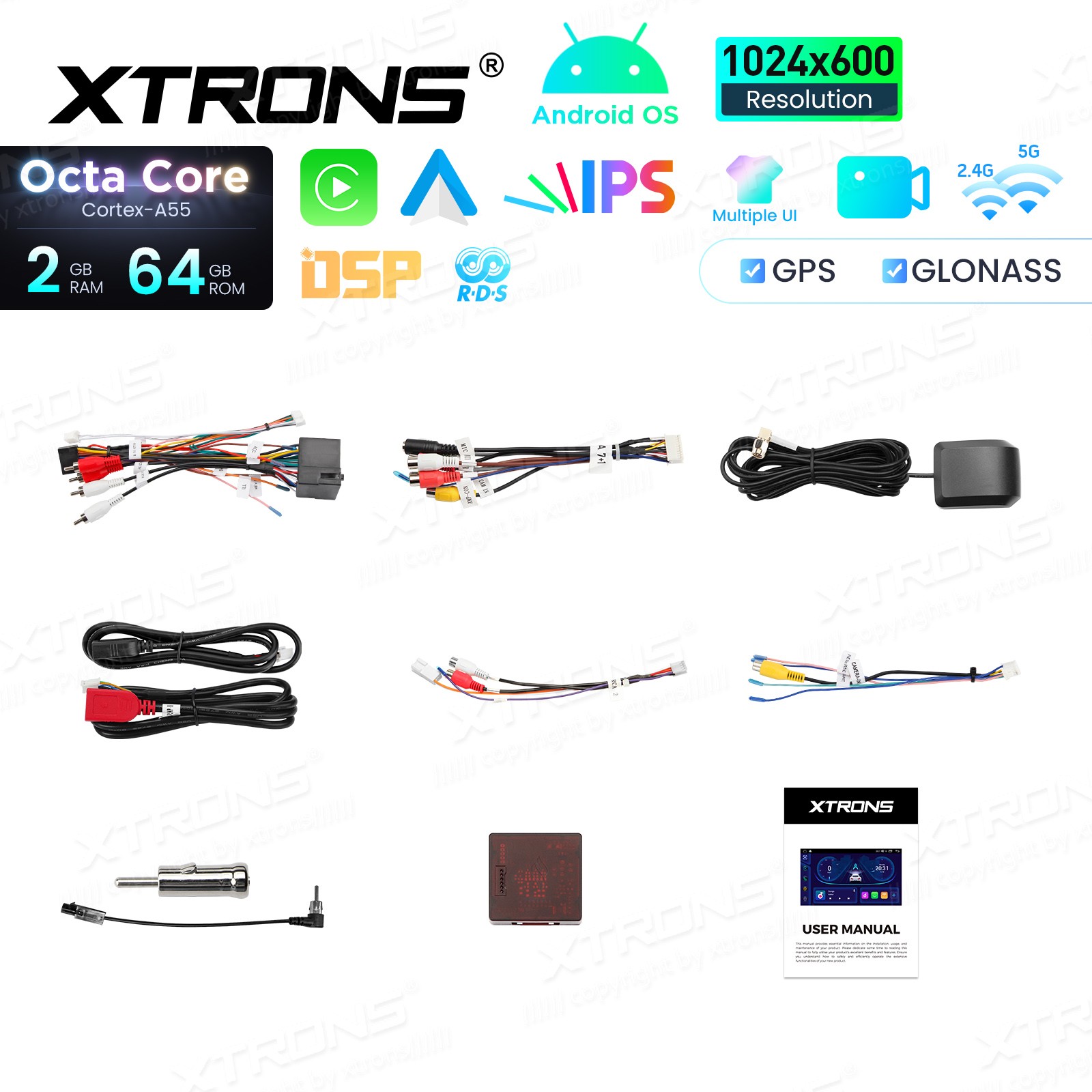 4G LTE Octa-Core CarPlay Android 13 Car GPS Stereo Radio WiFi 2+32G For Fiat 500