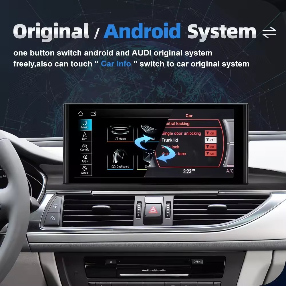 12.3″ For Audi A6 A7 C7 2012-2018 Tesla Style Car Stereo Radio Carplay GPS 128G