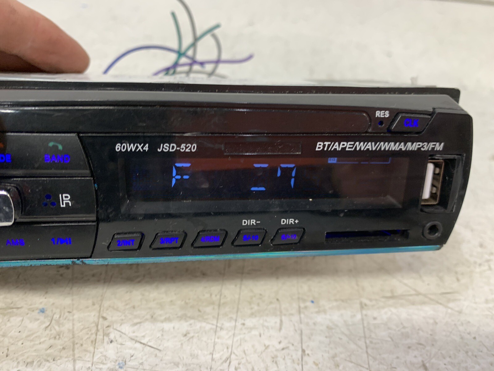 JSD-520 radio stereo USB AUX Digital Media Receiver head unit single din tested