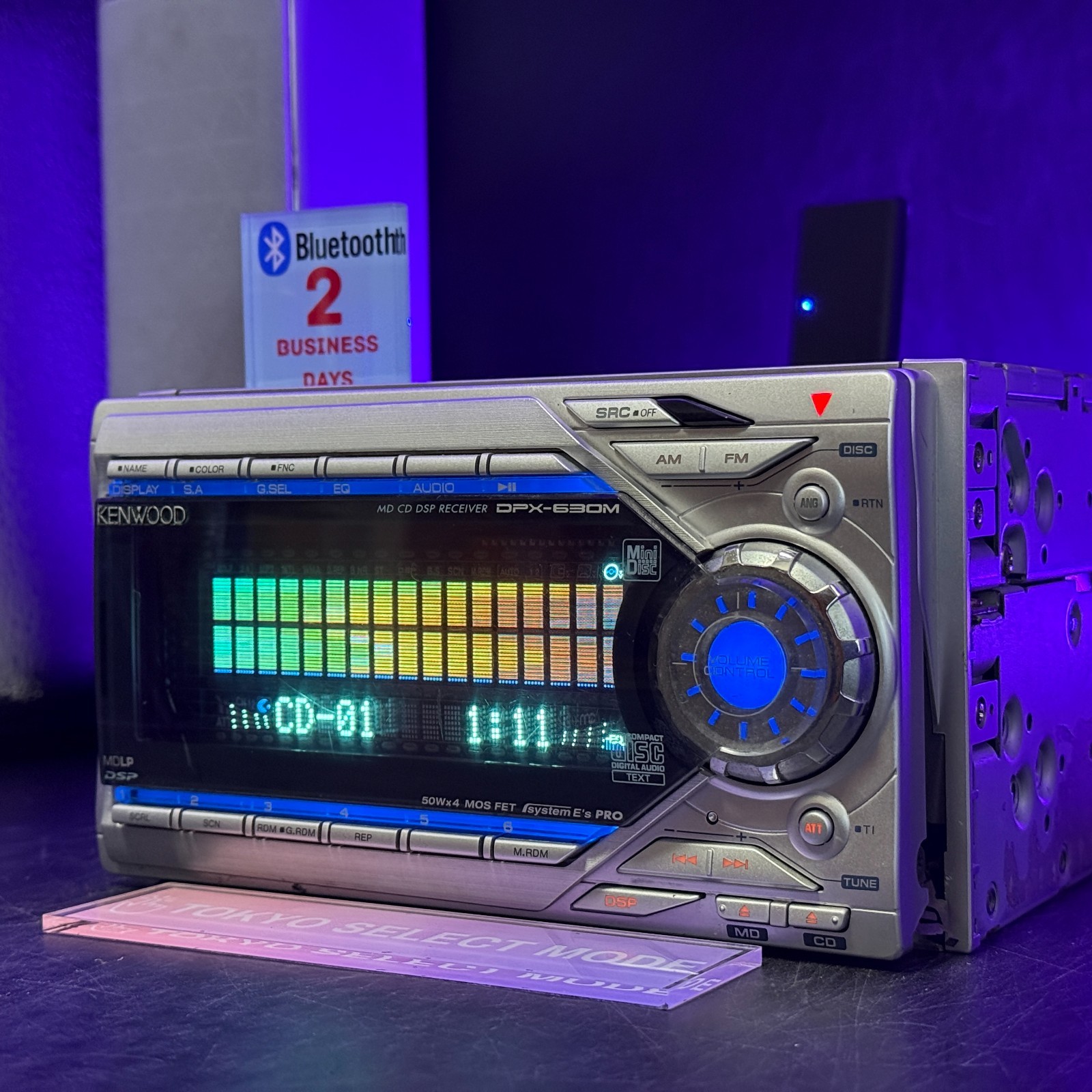 KENWOOD DPX-630M Car Audio 2DIN CD MD Added Bluetooth JDM DSP Tested In Stock