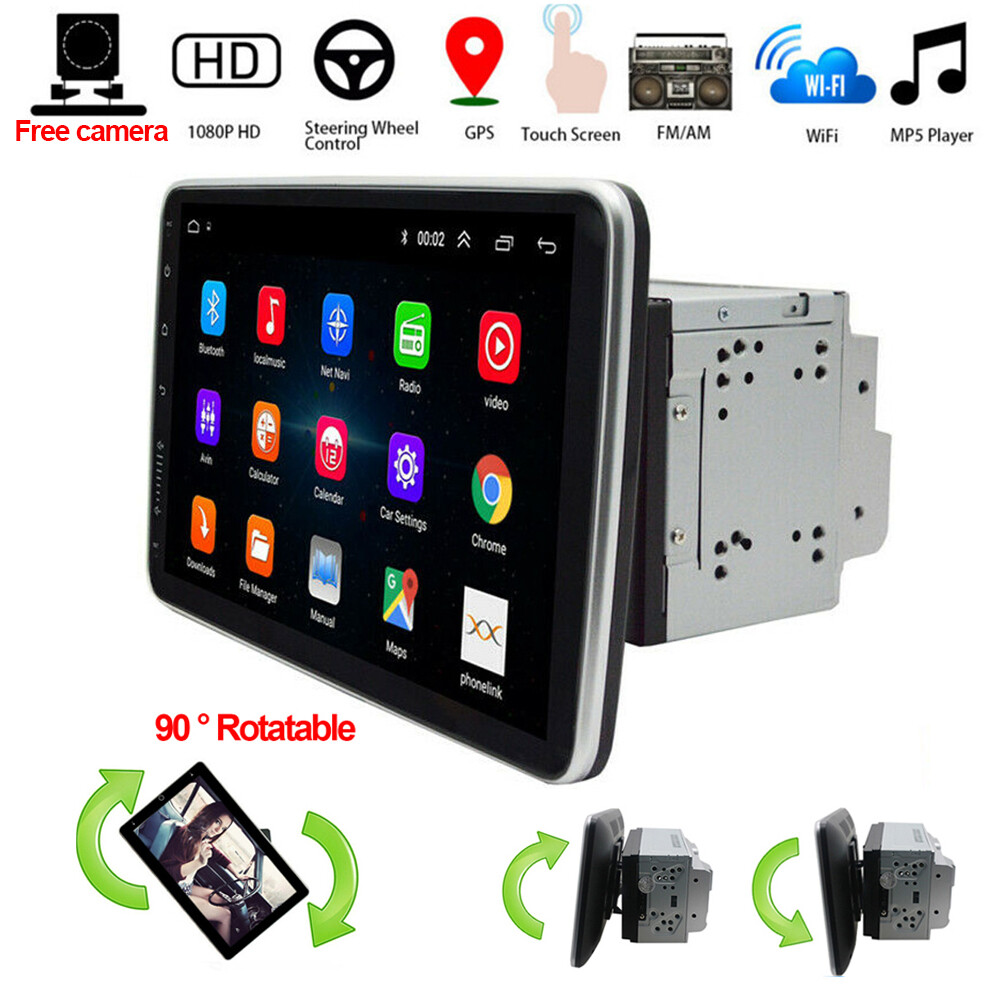 Adjustable Screen Double 2DIN Android 10.1 Car Stereo Radio GPS Wifi OBD 10.1”