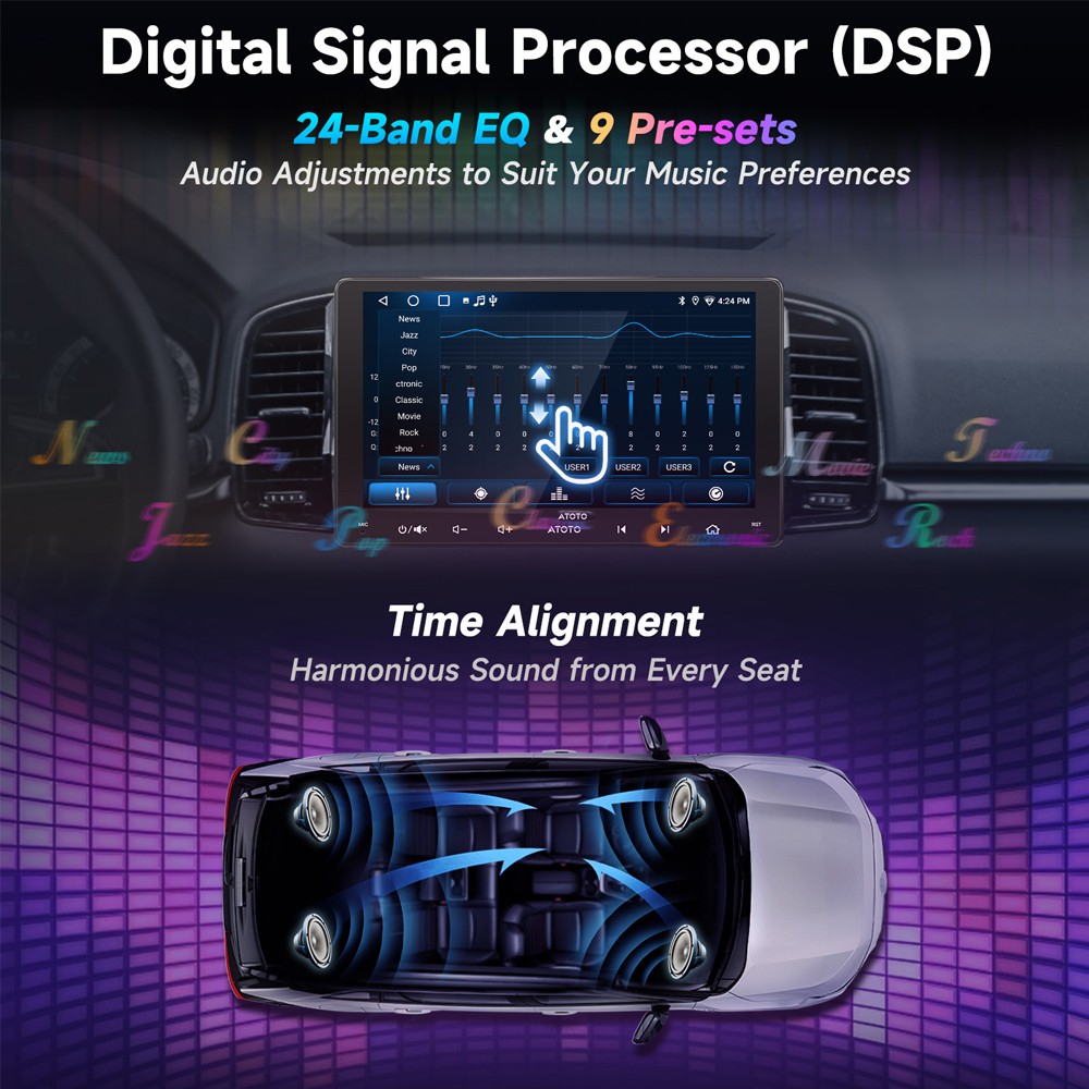ATOTO F7 XE 7in Double 2DIN Car Stereo SXM Radio Wireless CarPlay & Android Auto