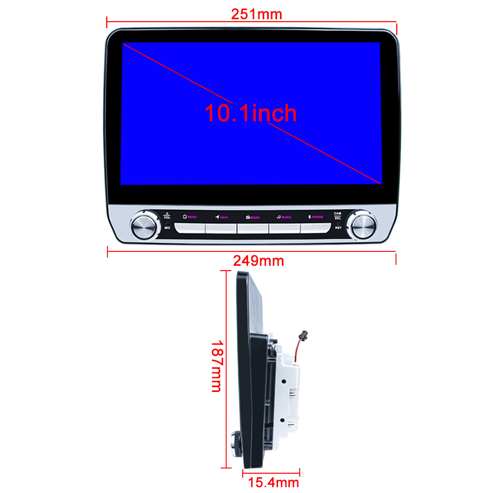 2+64G 10.1″ Double 2 Din Android 13.0 Car Carplay GPS Navi Radio Stereo WIFI BT