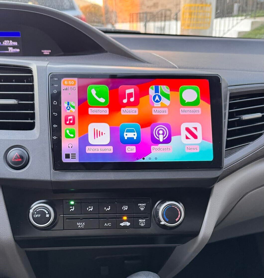 Apple Carplay For 2012 Honda Civic Car Stereo Radio Android 13.0 GPS Navi 2+32G