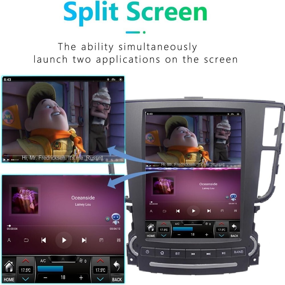 10.4″ Android 4+64GB Car Radios GPS Navigation Carpaly for Acura TL 2004-2008
