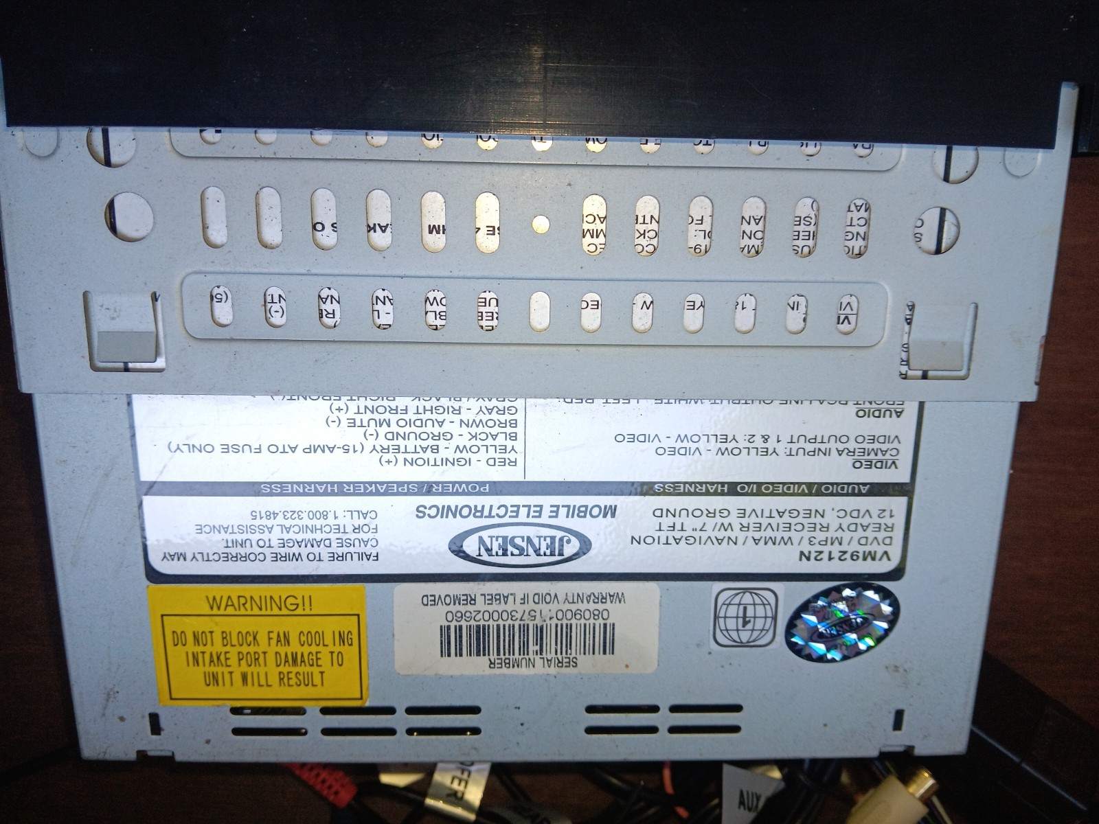 Jensen DVD/MP3/WMA/ In-Dash Car Stereo Model VM9212N