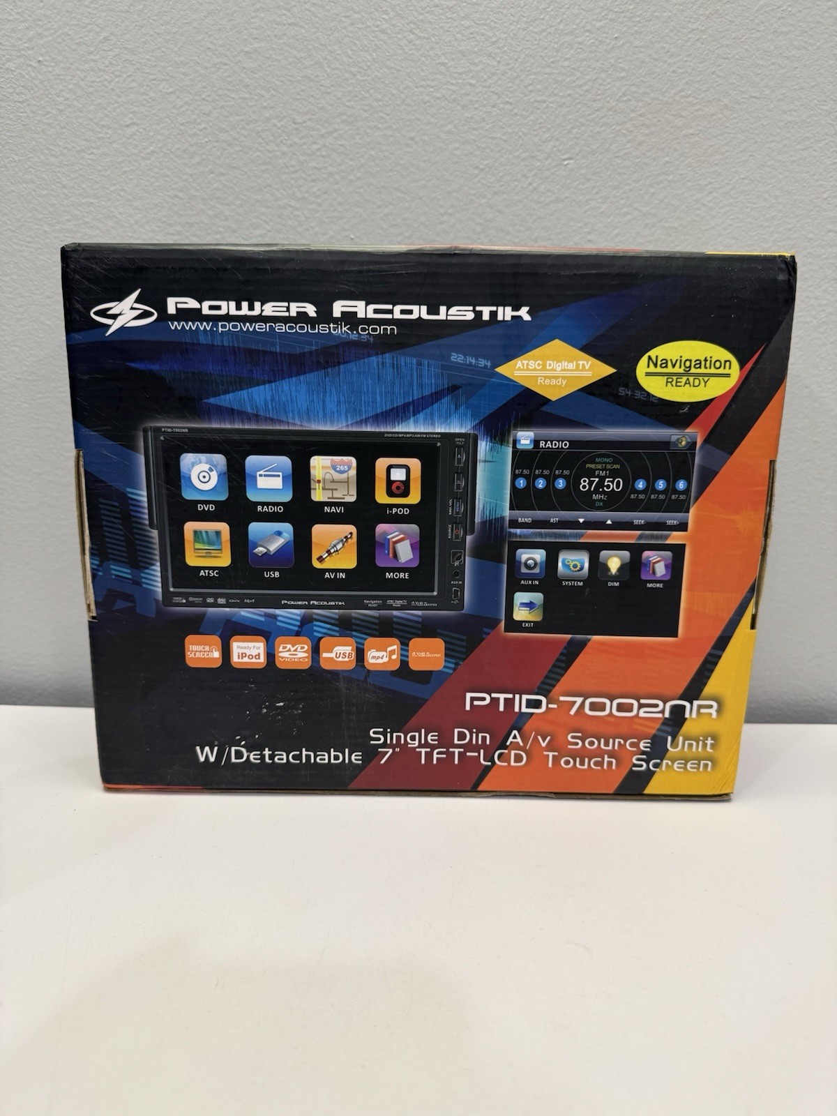 Power Acoustik PD-7002NR DVD Bluetooth Multimedia Receiver w/ 7″ Touchscreen CIB