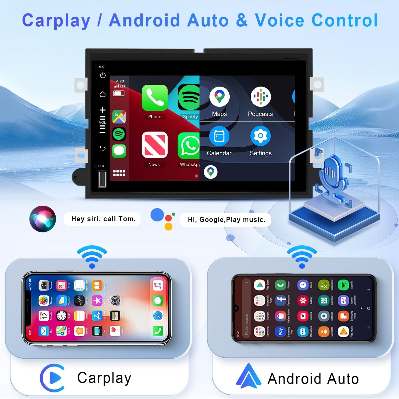 2+64G Android 13 Car Radio Stereo for Ford F150/F250/F350 2004-2014, 7 inch 1…