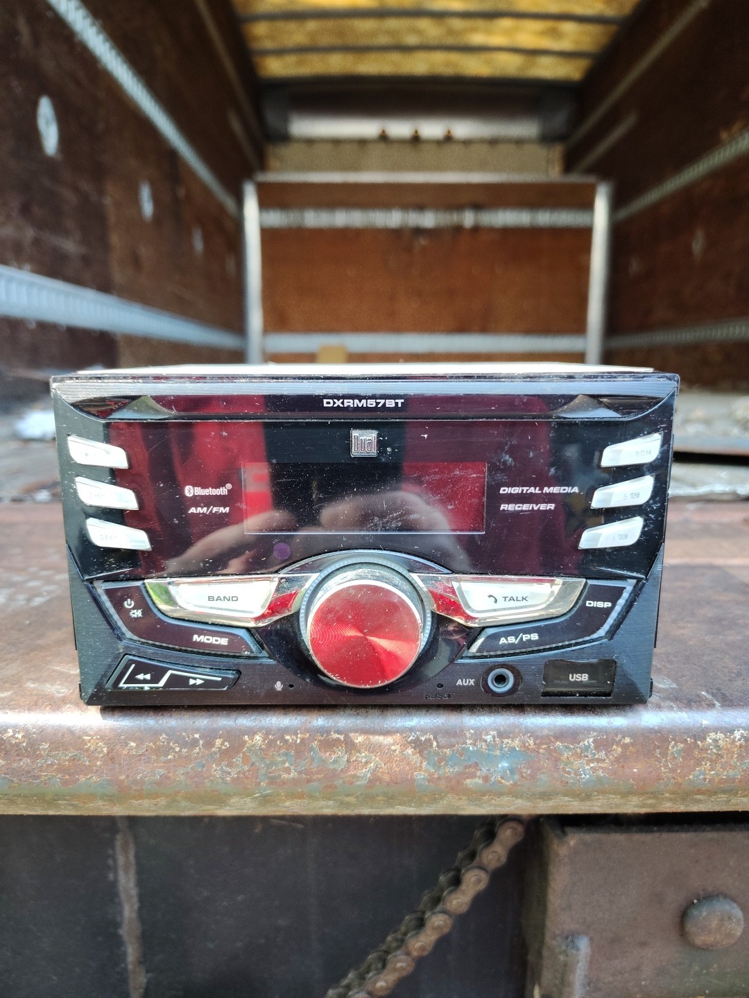 Dual DXRM57BT Mechless AM/FM Receiver with Bluetooth and USB Untested No Pigtail