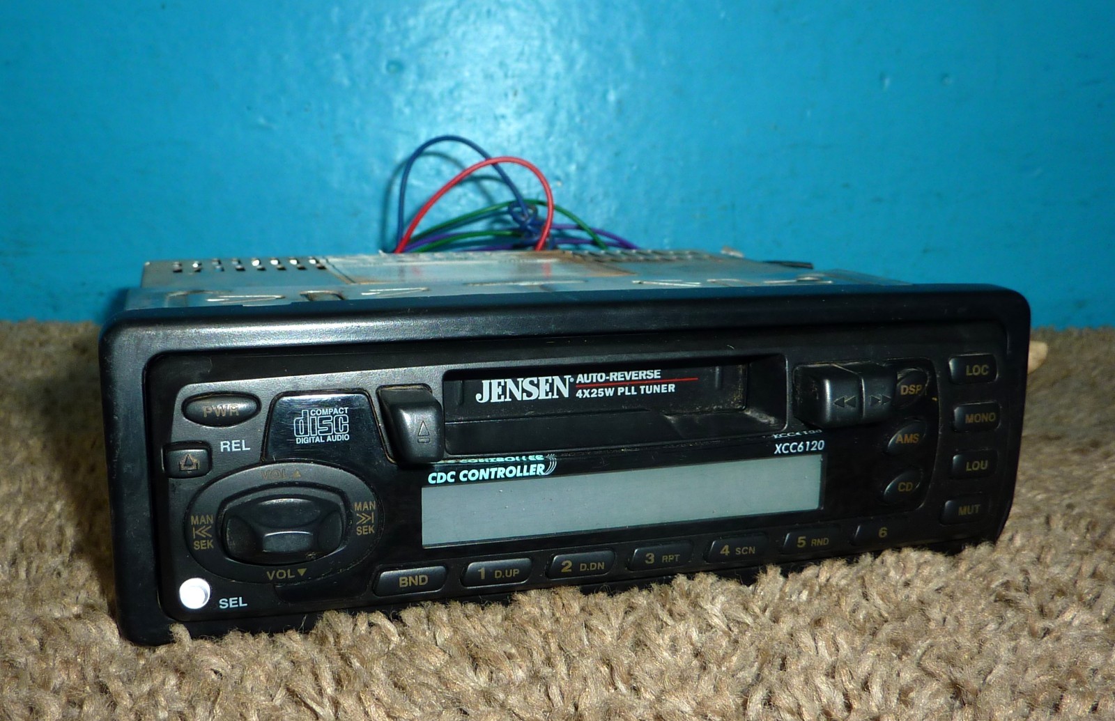 Jensen CDC Controller XCC6120 Car AM/FM Stereo Cassette Receiver
