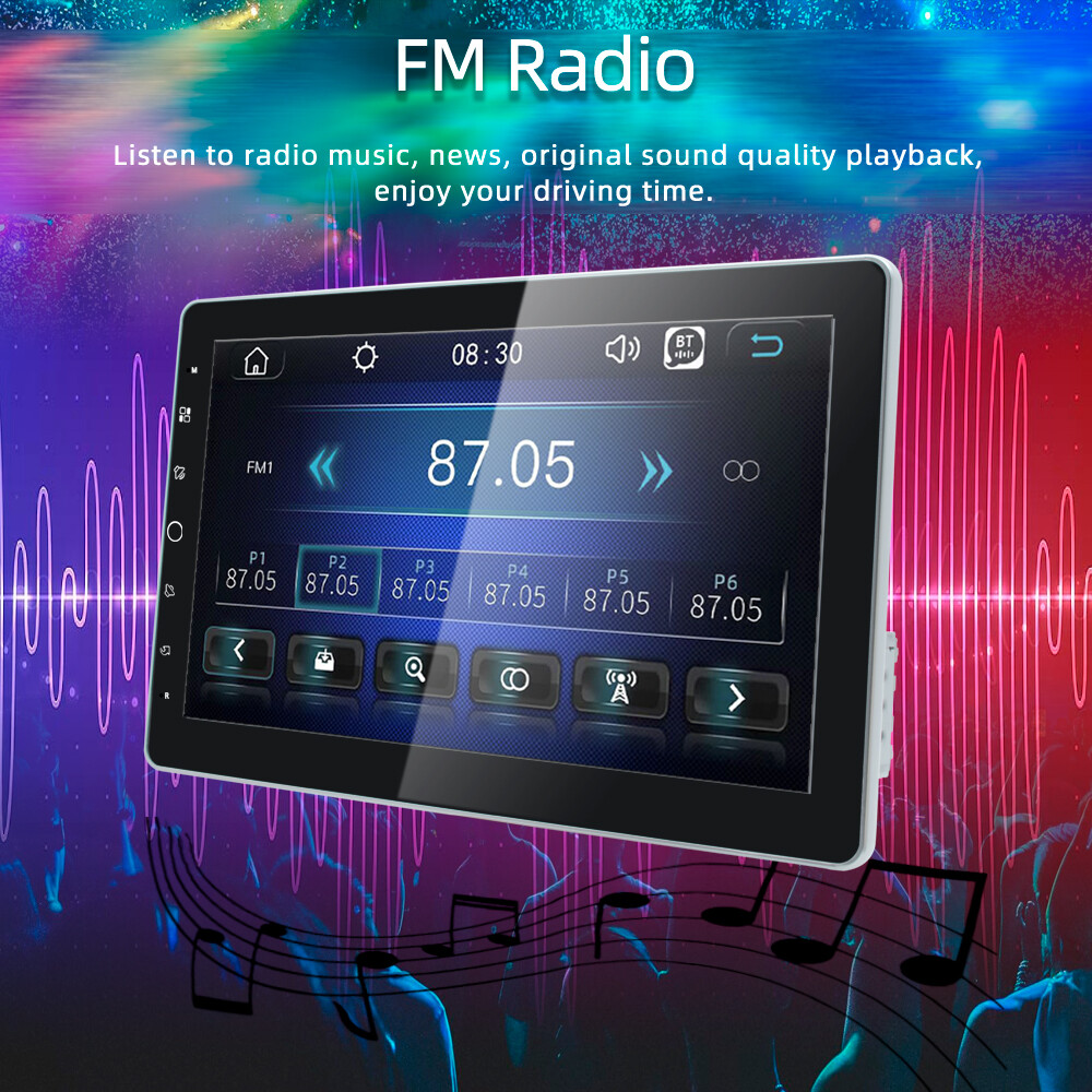 Carplay 10.1″ Car Stereo Radio Bluetooth Single 1Din Rotatable Touch Screen MP5