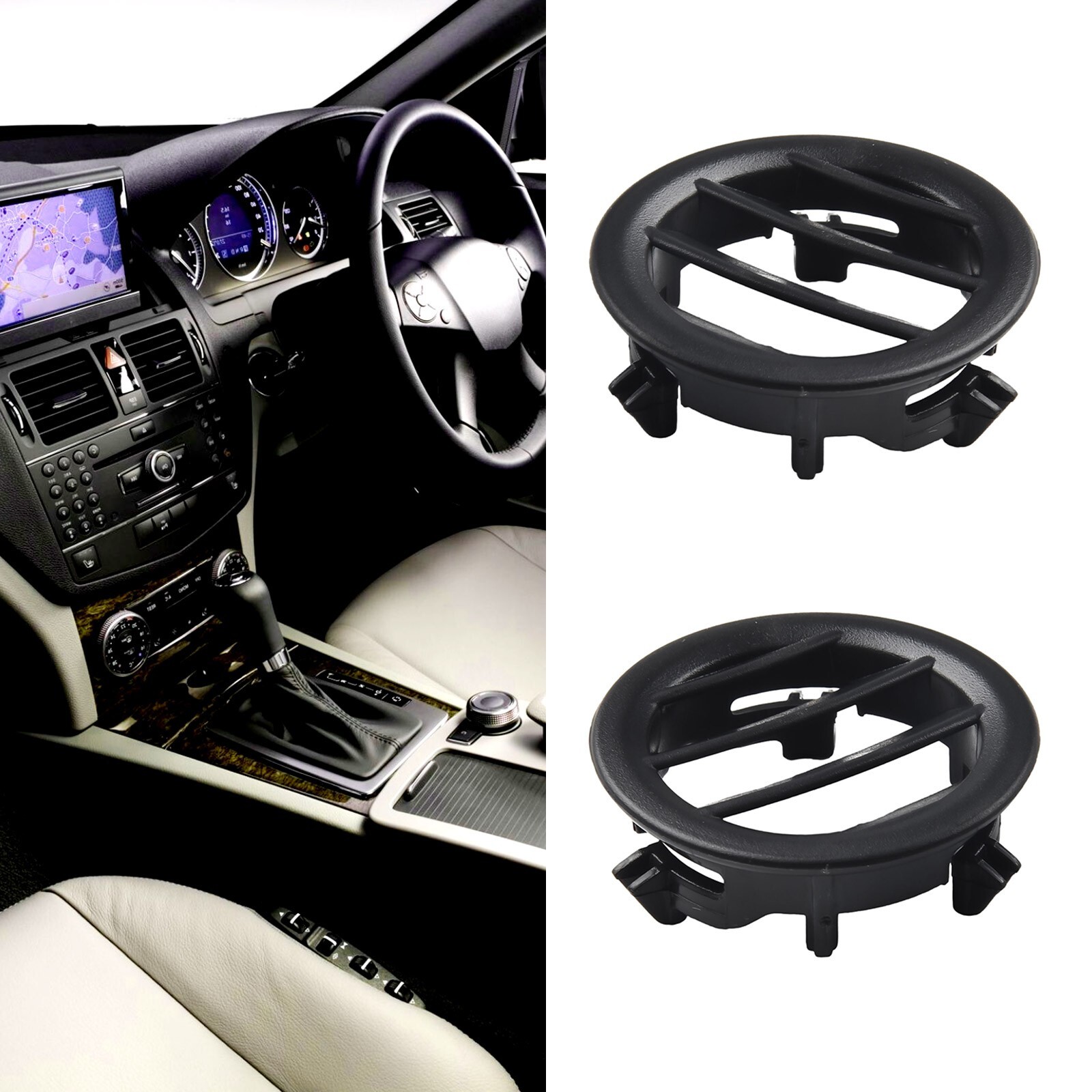 2x Left+Right Air AC Vent For Mercedes For Benz W204 C-CLASS 2008-2015 Parts