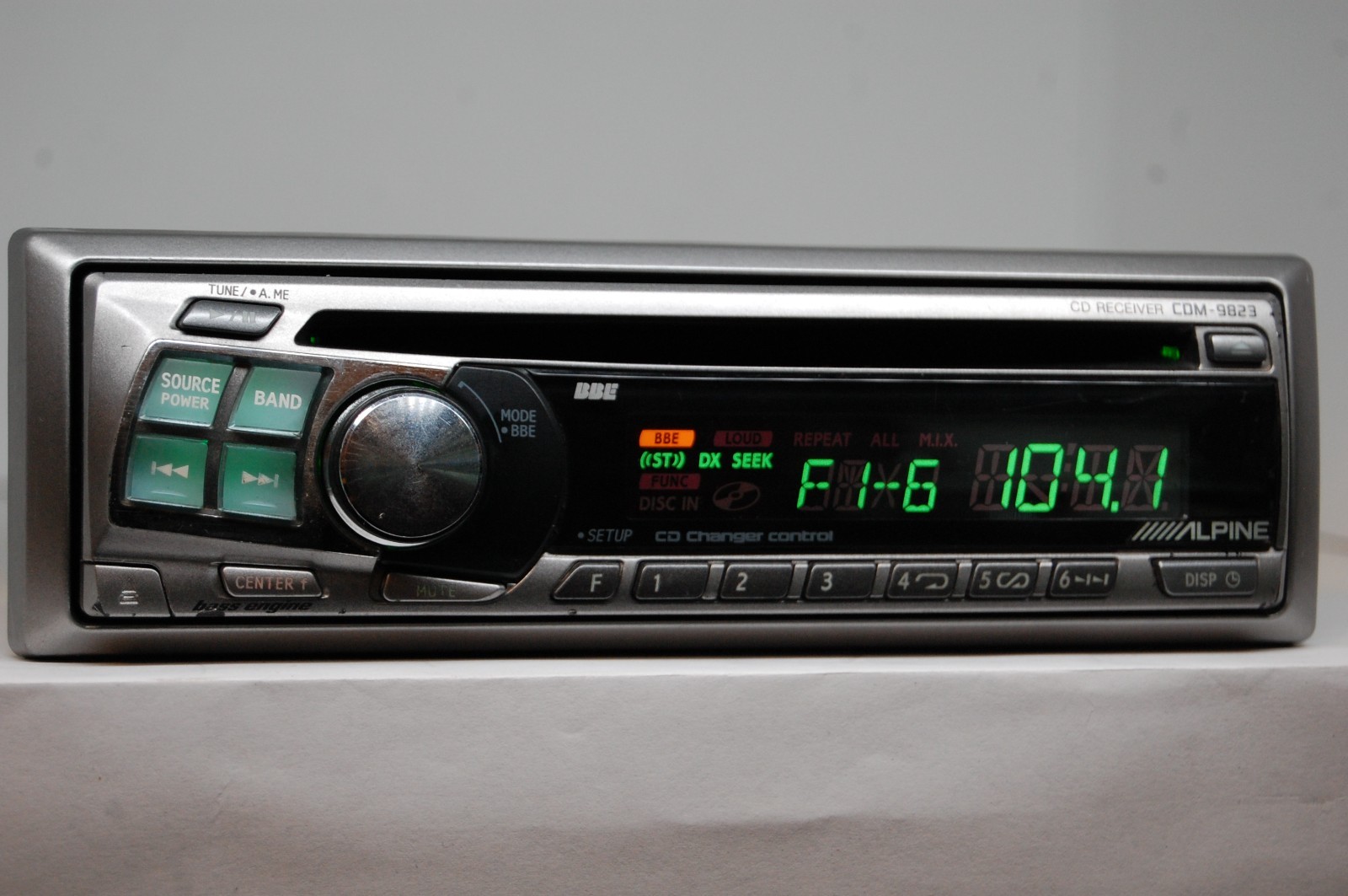 Vintage Alpine CDM-9823 AM/FM/CD player car stereo w/Bluetooth Ferrari Lambo