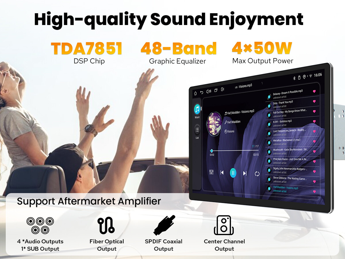 4+64G/8+128G JOYING 12.95 QLED Touchscreen Android 12 Radio for Universal 2 Din