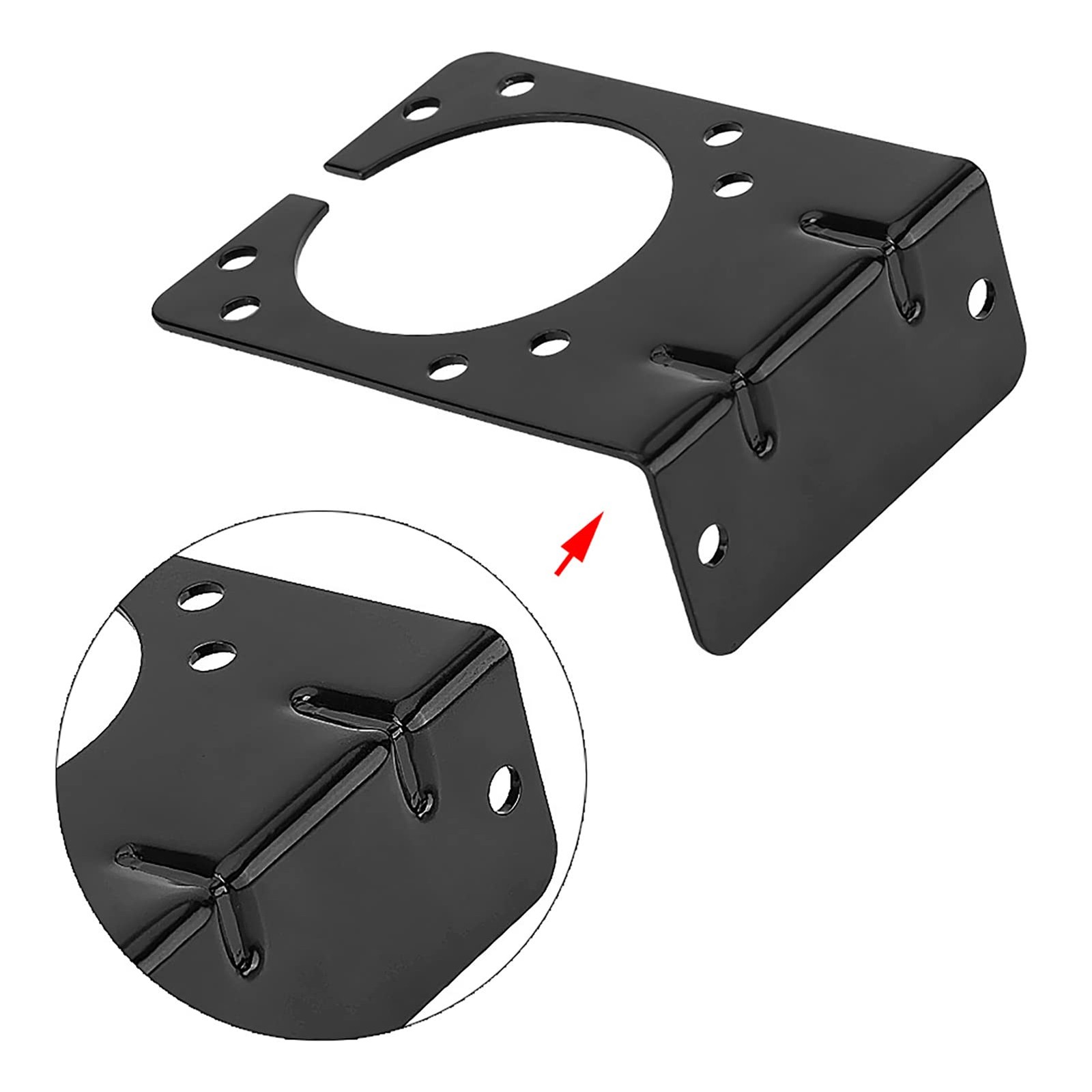 Haosie 7 Pin Trailer Plug Mounting Bracket, Right Angle normal, popular
