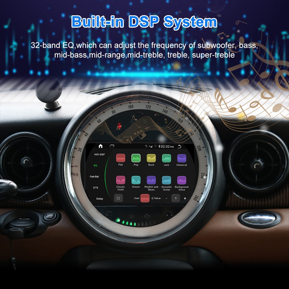 Car Stereo Radio for BMW Mini Cooper R56 2007 2008 2009 2010 7″ Bluetooth DSP FM