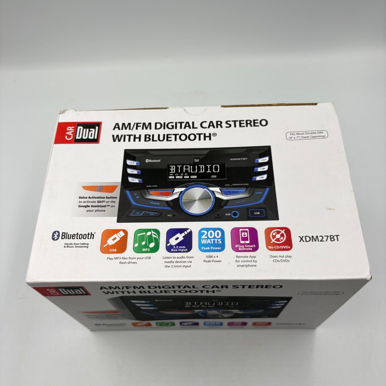 Dual XDM27BT Car Stereo Universal Black Bluetooth USB AUX 200W Receiver OB