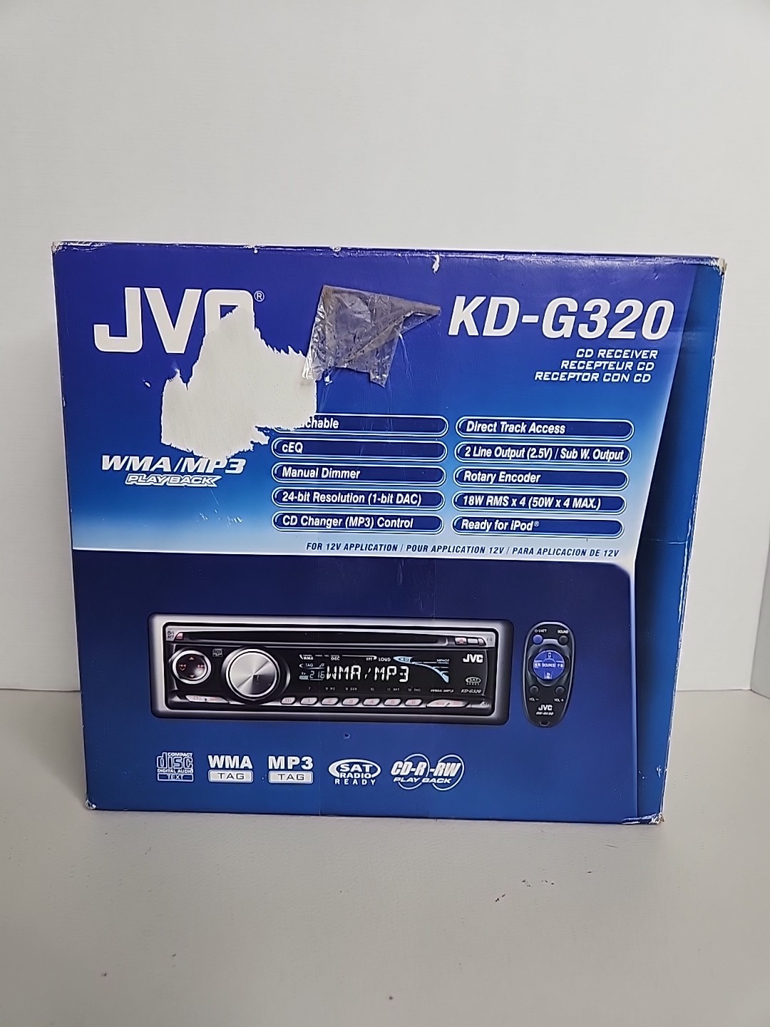 JVC KD-G32O DETACHABLE. IPOD WMA/MP3/CD-R-RW PLAYBACK .