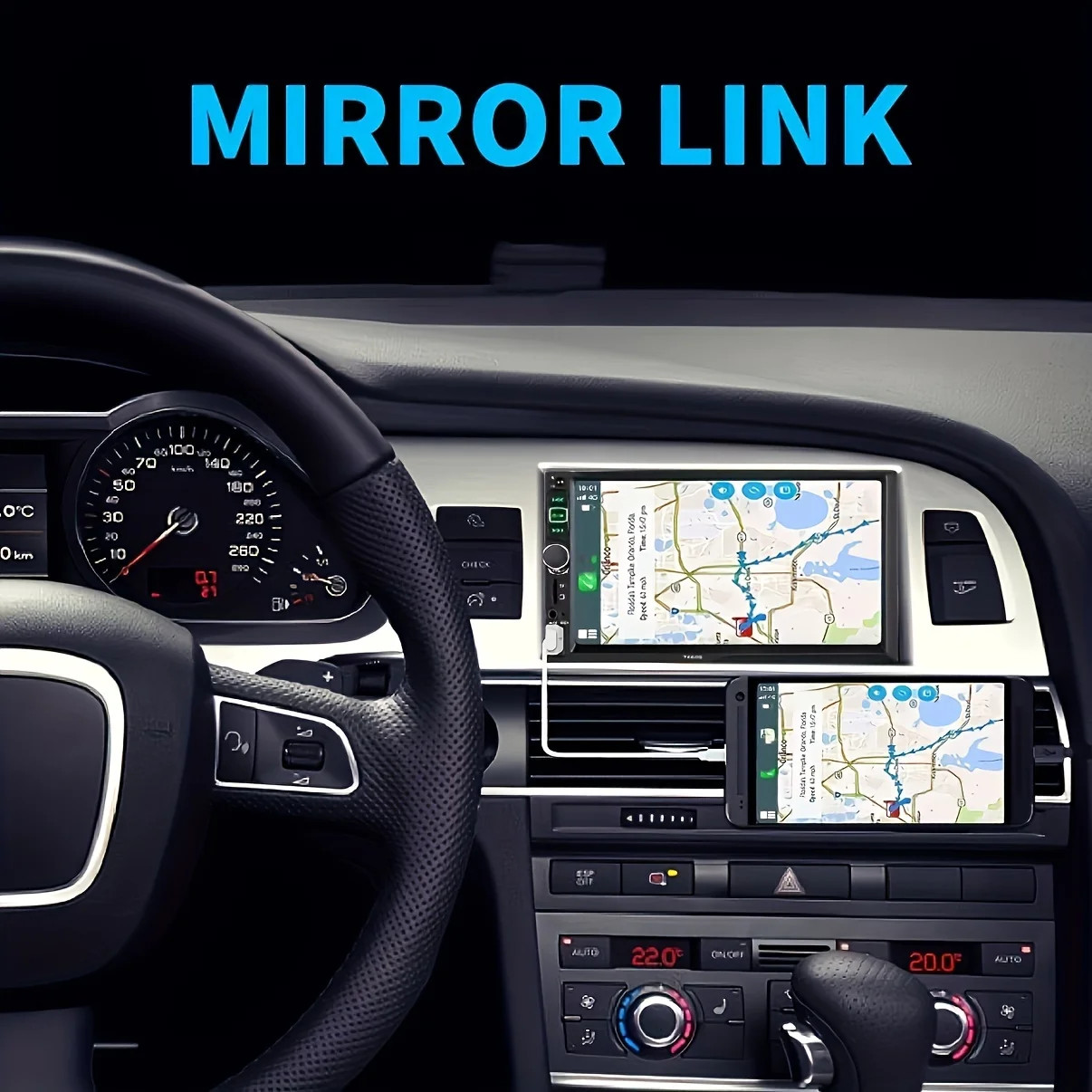 7″ Car Stereo Radio 2 DIN Carplay MP5 Player Bluetooth USB Touch Screen +CAM