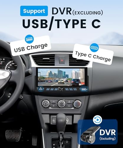 Single Din Car Stereo with Wireless Carplay Android Auto, 6.86″ Touch Screen