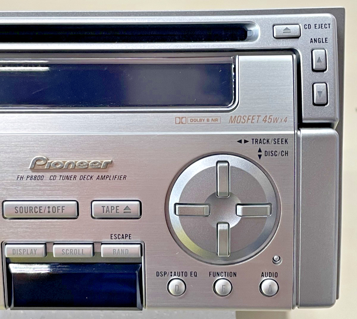 Old Schoo Pioneer FH-P8800 Motorized Face, Double-Size CD/Cassette Receiver, NOS
