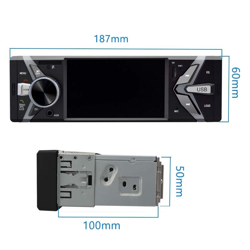 1 Din 4″ In-Dash USB/TFAU7X Car Stereo Radio Touch Screen Bluetooth Audio