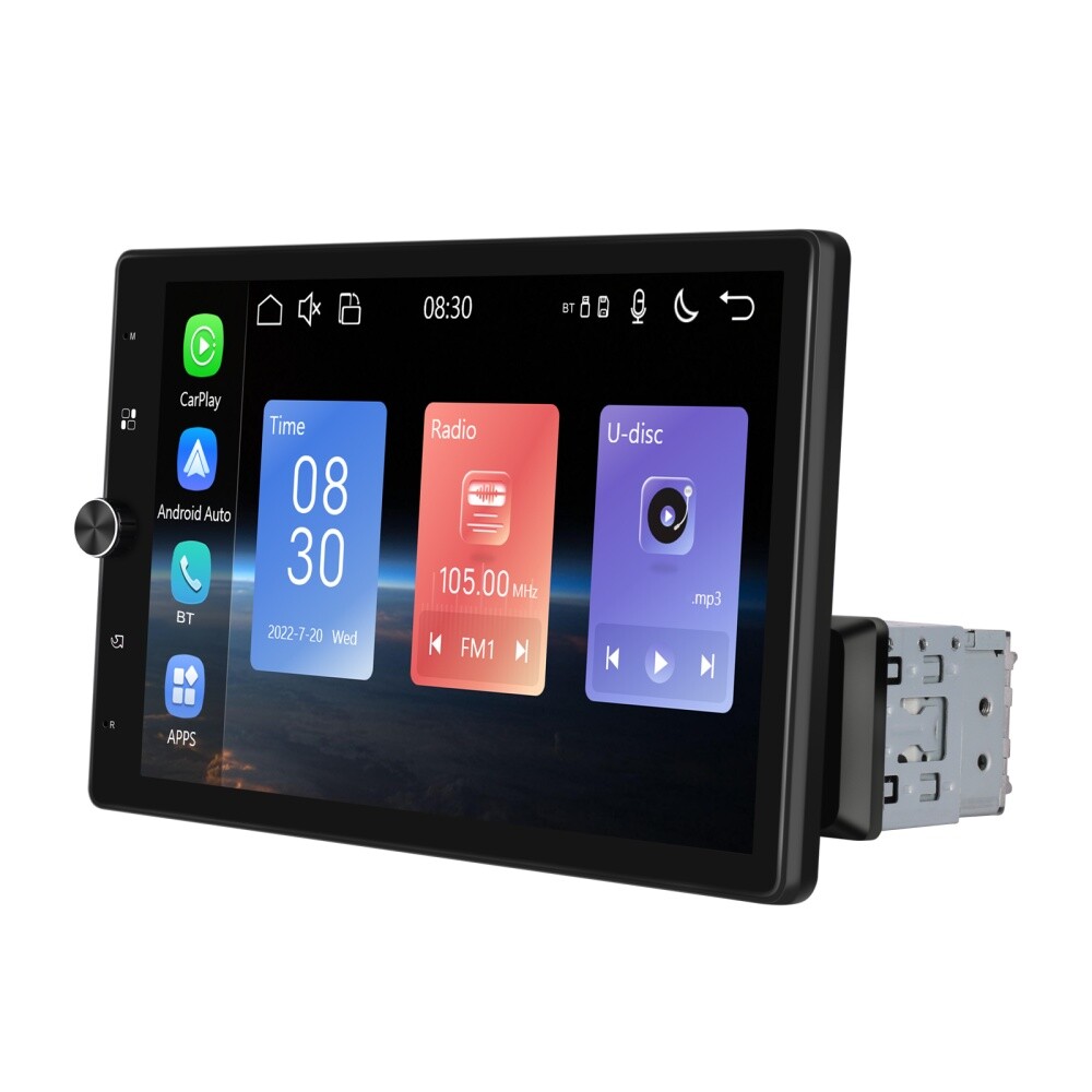10.4″ Car Stereo Radio Single 1 DIN Carplay Android Auto Vertical Screen +Camera