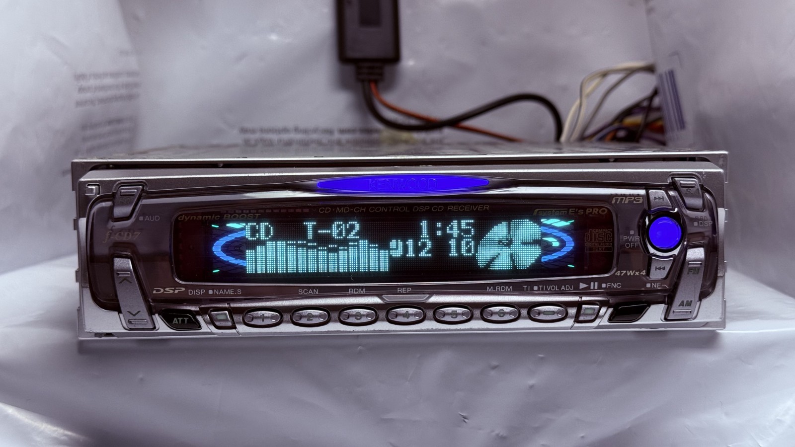 Kenwood f-CD7 JDM Car CD Player Receiver Japan w/ External Bluetooth Tested