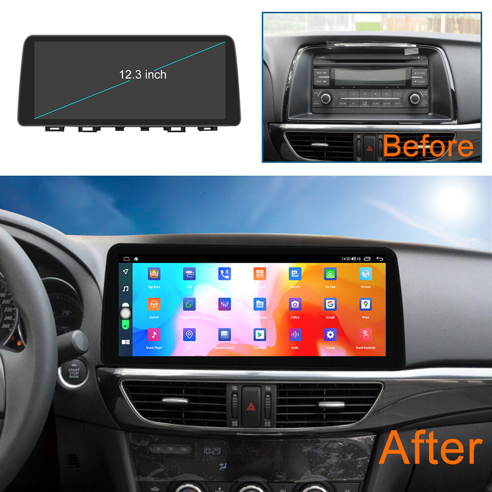 12.3 inch For Mazda Atenza 2015-2016 Android 14 Car Multimedia Player 8GB+128GB