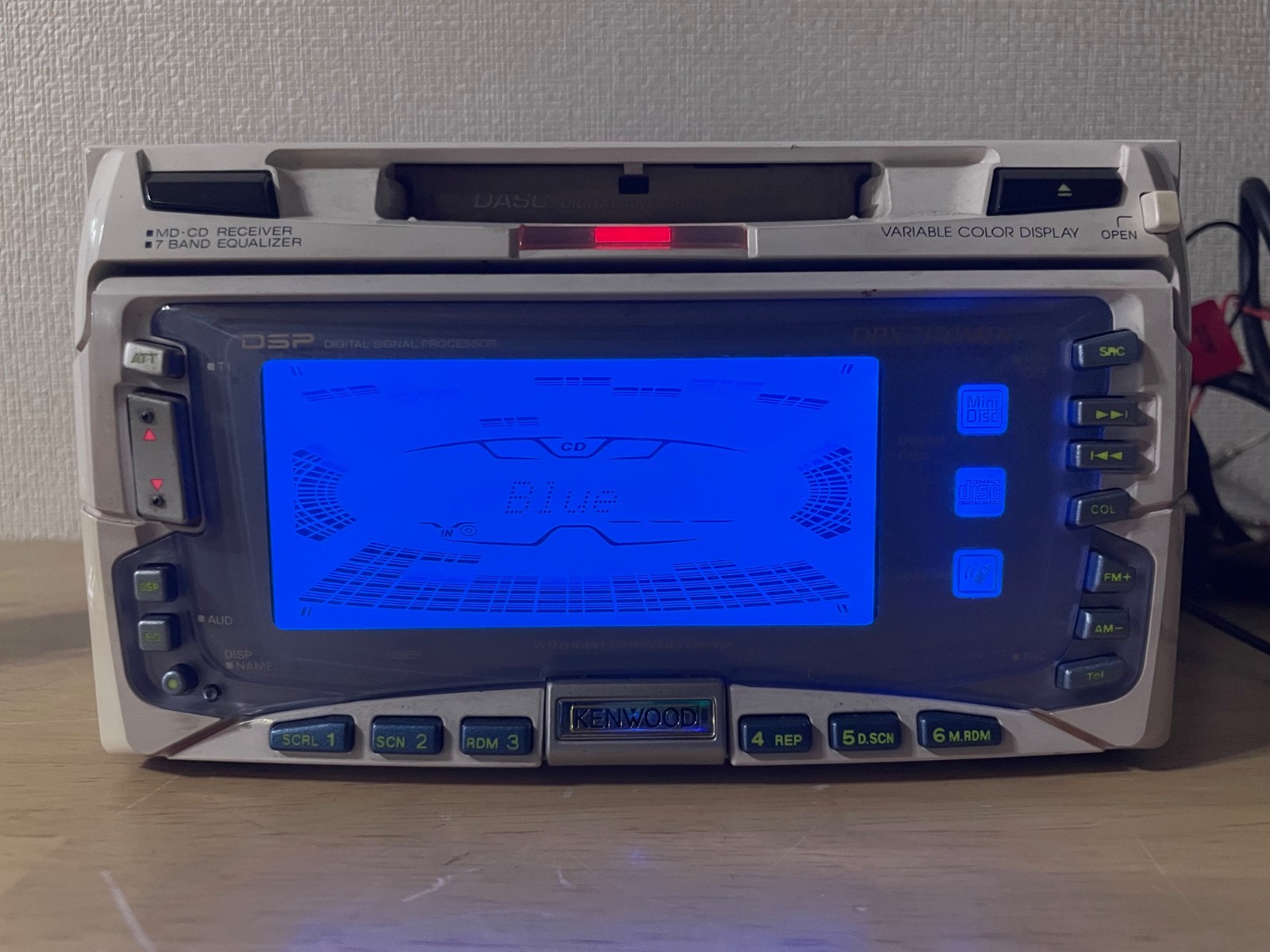 KENWOOD DPX-7170MDi 2DIN CD MD Player Bluetooth Tested Working White