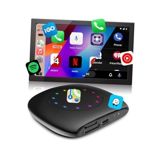 Car Video Box Android 13.0 for Wireless CarPlay Adapter/Android Auto, 4G+64G