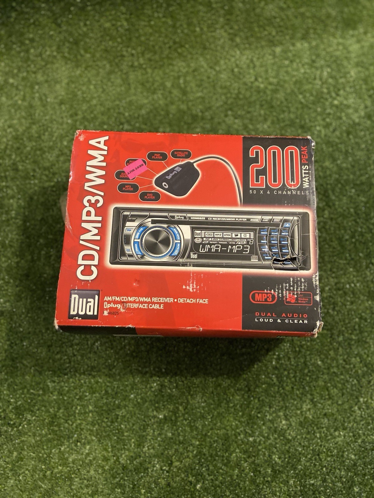Dual AM/FM/CD/MP3/WMA Receiver 200 Watts Peak 50×4 Channels