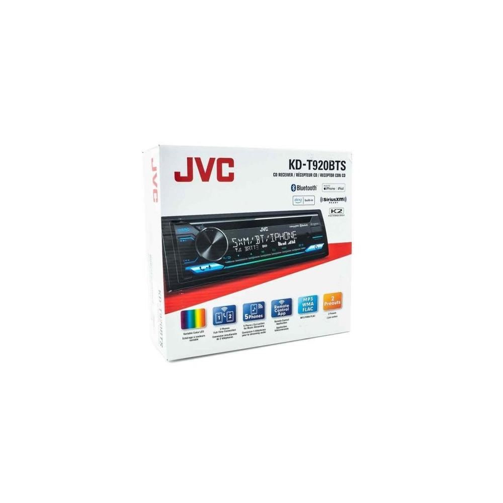 JVC KD-T920BTS CD Receiver Single-DIN Built-in Amazon Alexa/Bluetooth/Dual USB