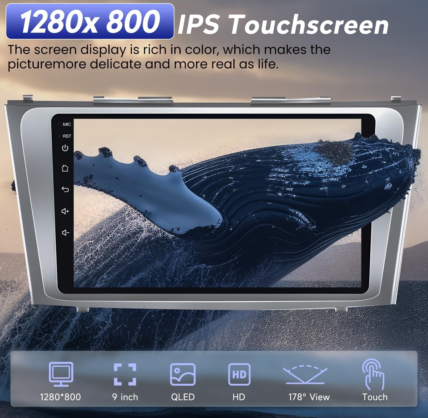 Apple CarPlay For Toyota Camry 2007-2011 Car Stereo Radio JBL Android 13 GPS 64G