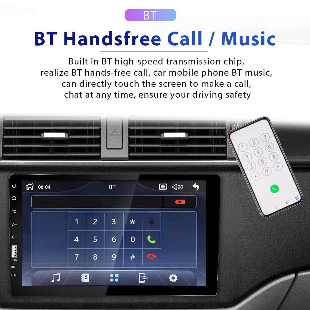 9″ Single Din Car Stereo MP5 Carplay Radio Touch Screen Bluetooth Player+Camera