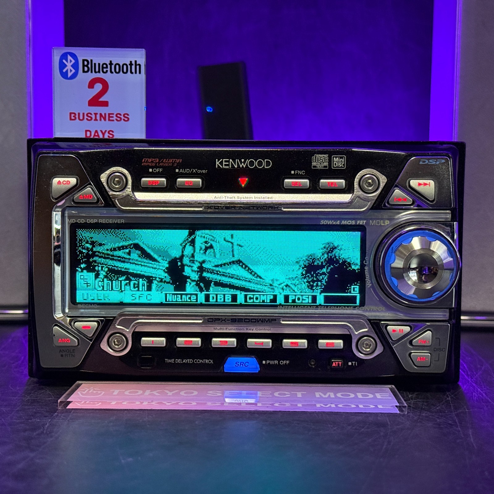 Kenwood DPX-9200WMP 2DIN Car Audio CD MD Player Added Bluetooth JDM DSP In Stock