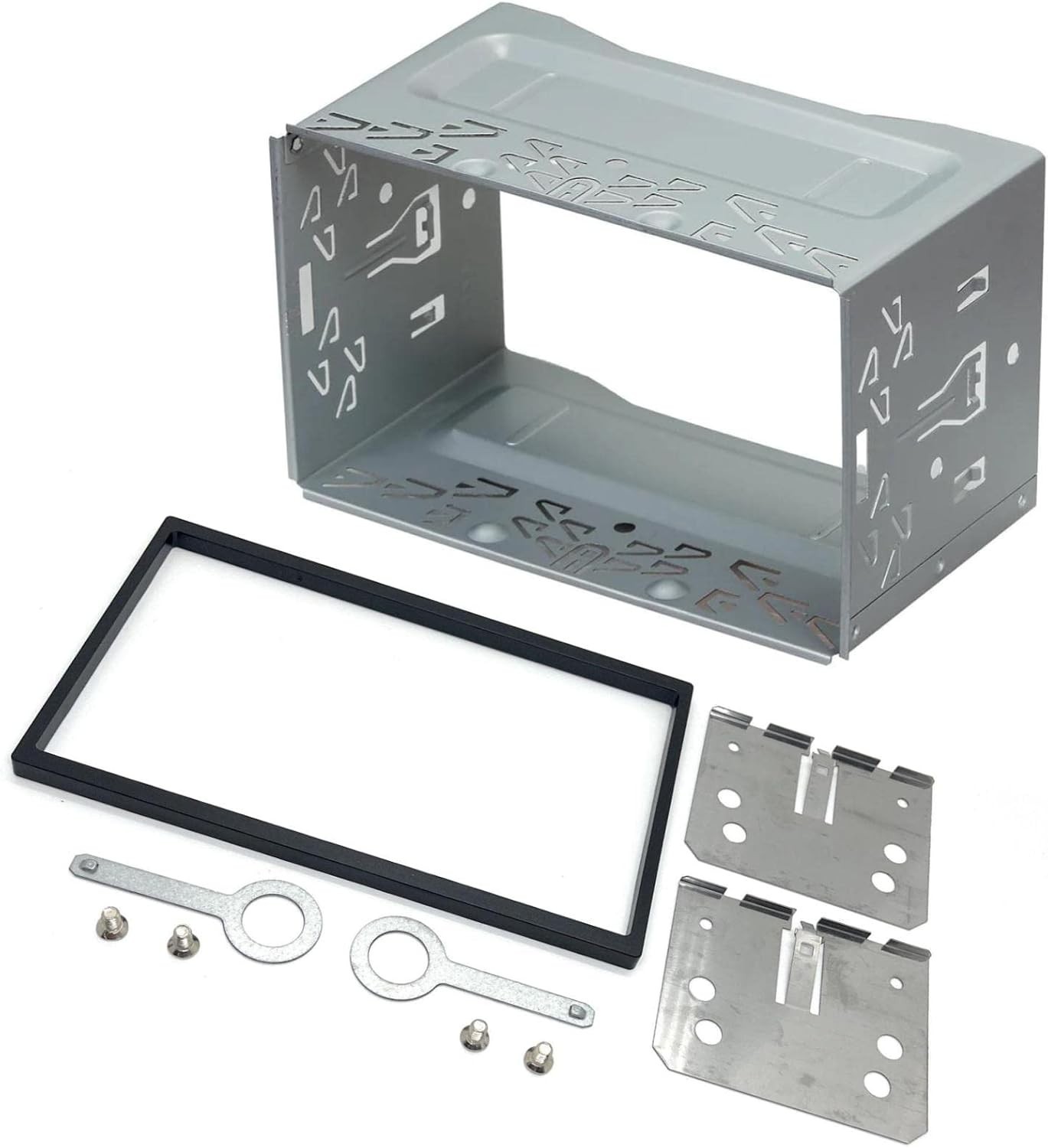 Car Stereo Double DIN Universal Cage with Frame, Installation Dash Kit Mounti…