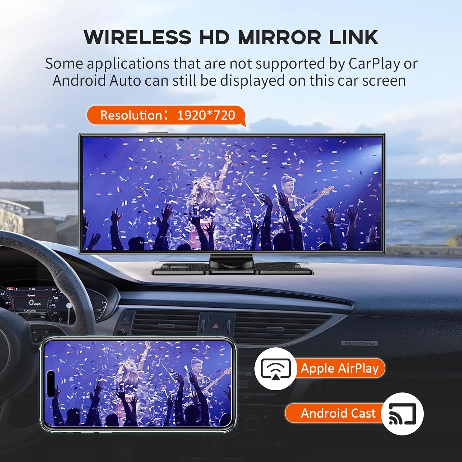 Largest 11.5″ Touchscreen with Dash Cam, App Control for Car