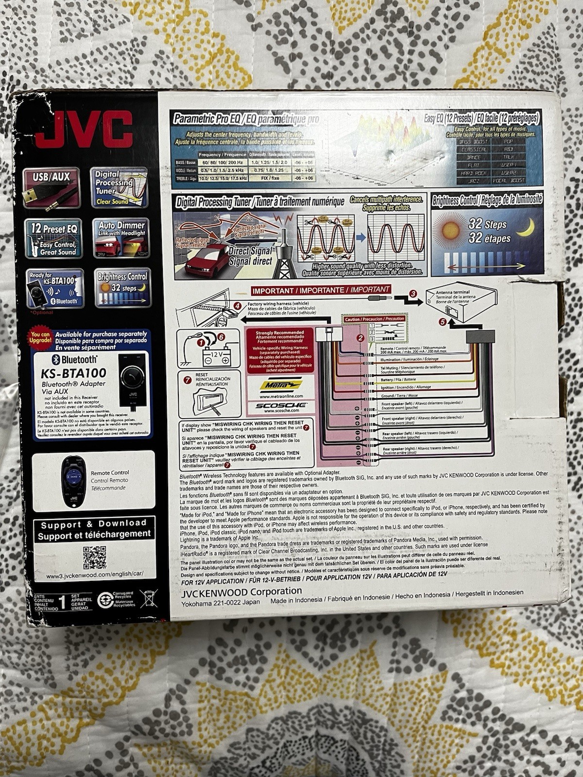 JVC Pandora KD-R650 CD Receiver Faceplate and antenna included