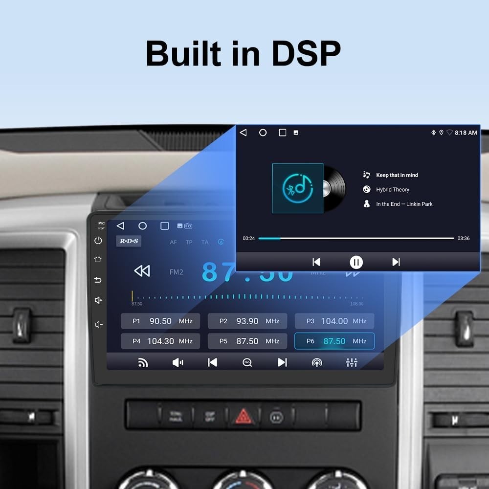 10″ 32G Android Auto Carplay Stereo for Dodge RAM 1500 2500 3500 2009-2012