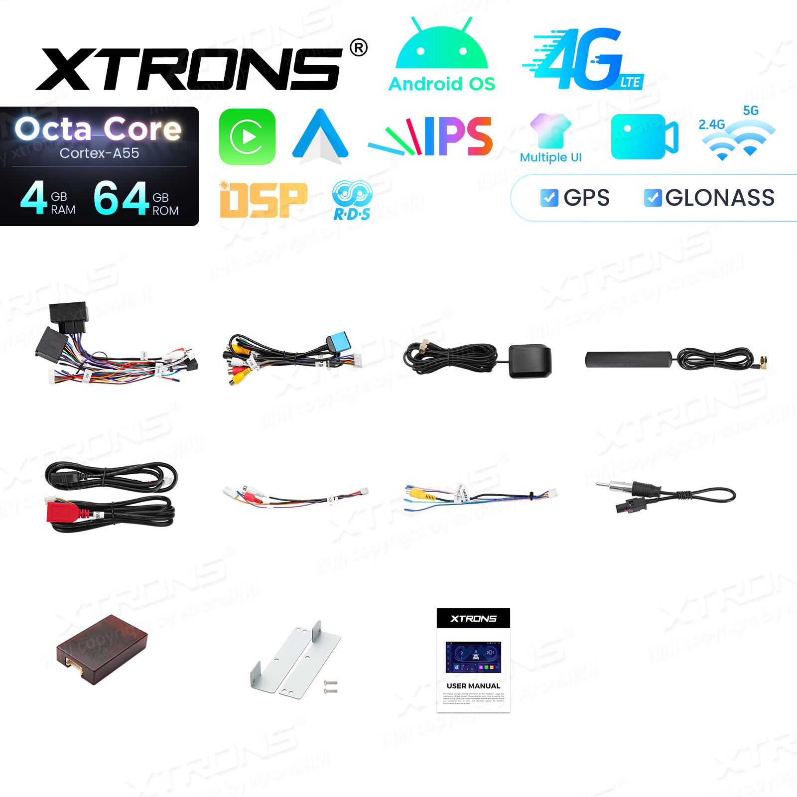 9″ IPS Screen Android 14 8-Core 4+64GB Car Radio Stereo GPS Navi for BMW X5 E53