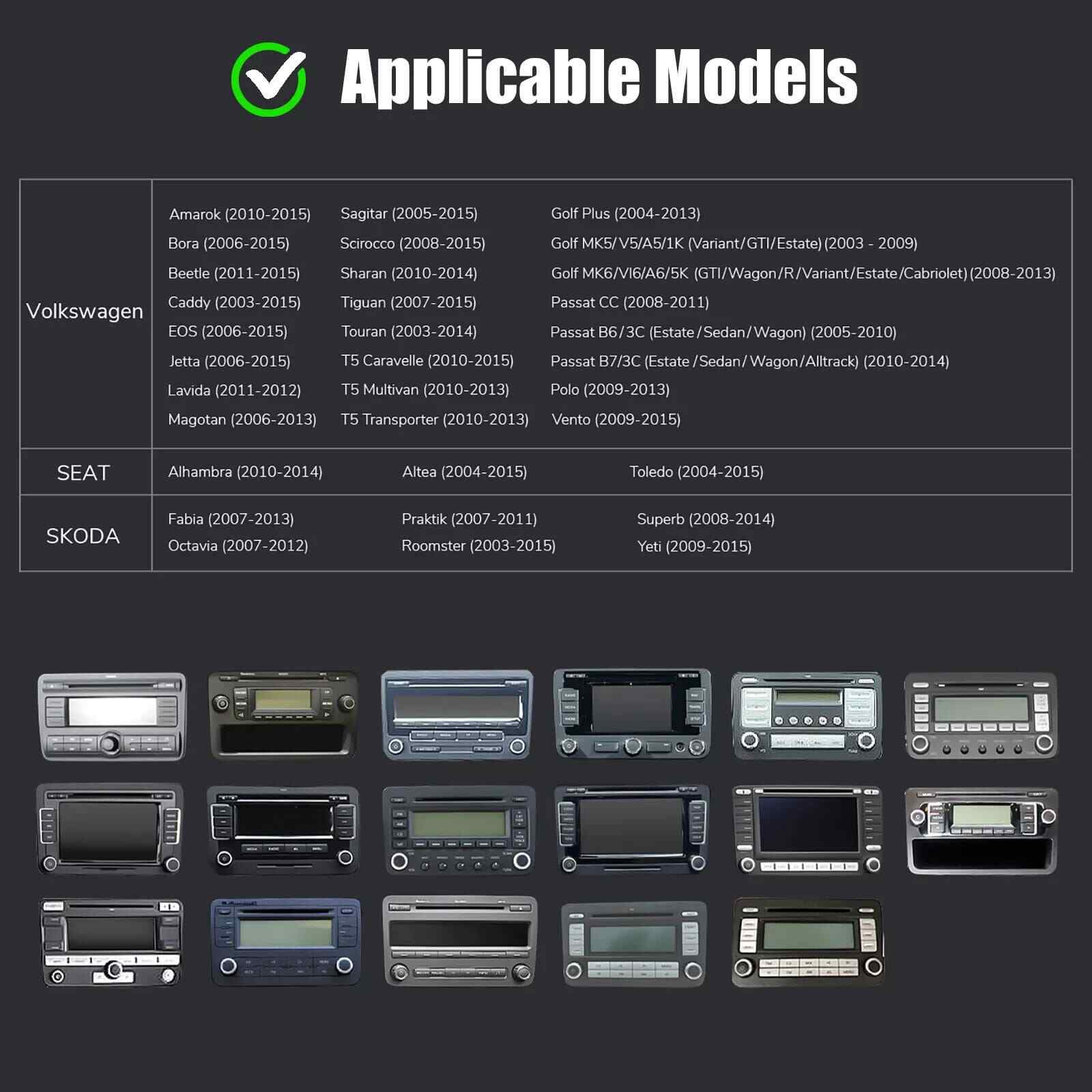 9″ Android 13 Apple Carplay Car Stereo Radio For VW Volkswagen Passat Golf Jetta