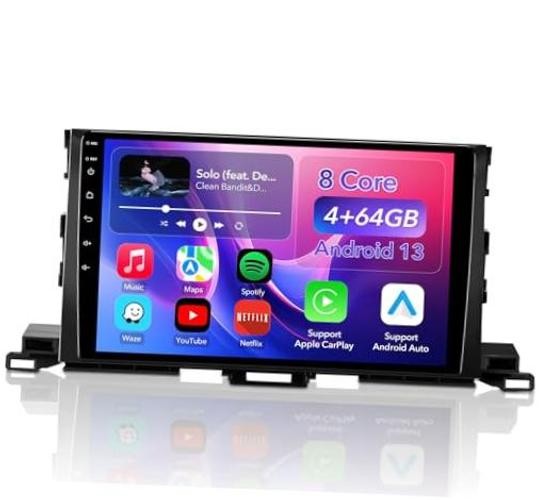 Car Radio Stereo for 2014-2019 Toyota Highlander Radio Upgrade, 8 Core 4+64GB