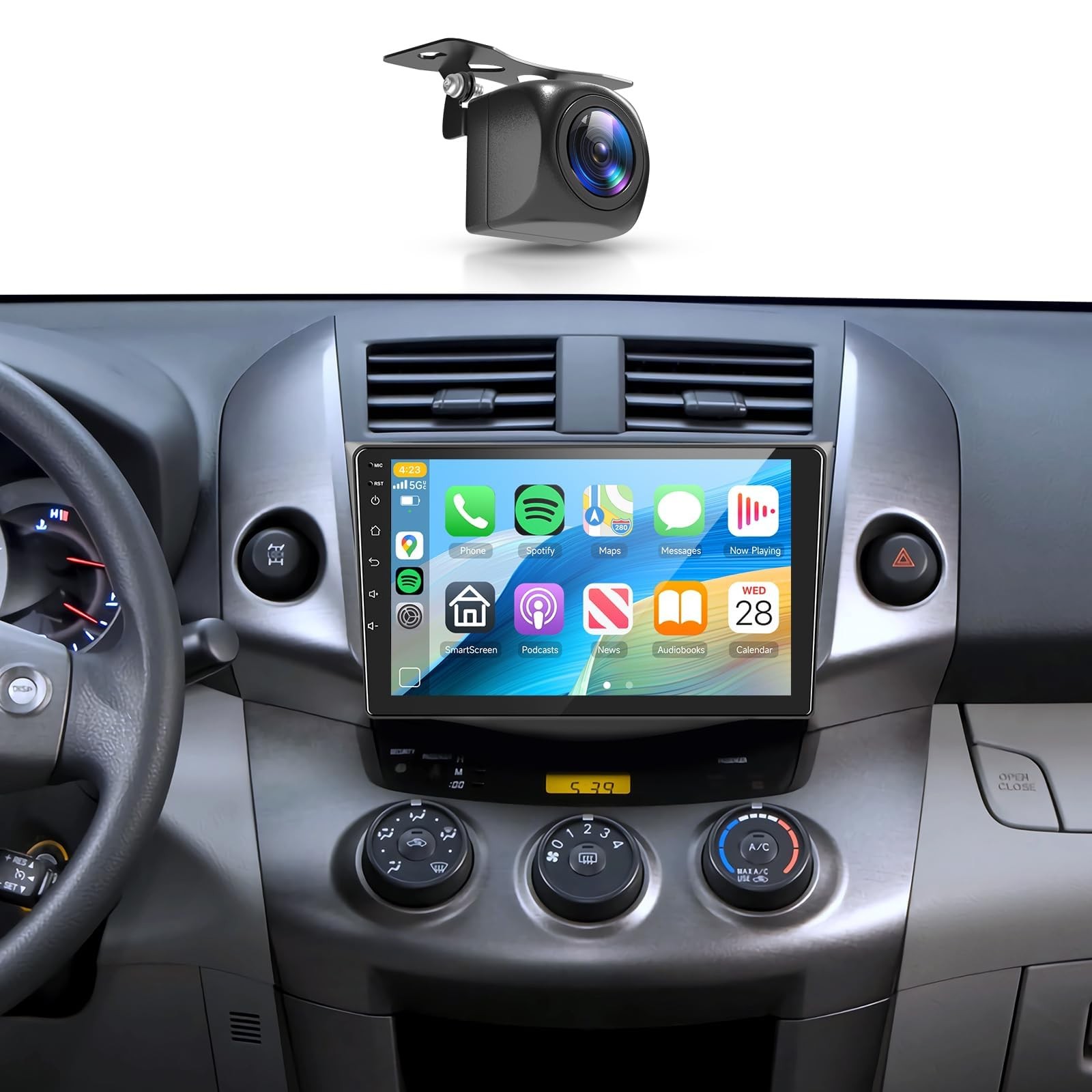 9″ Touchscreen Wireless Carplay Android Auto Stereo for 2006-2012 Toyota RAV4