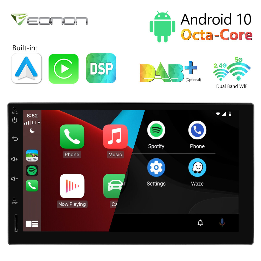 Eonon Q04SE 7″ Double DIN Android 10 Octa Core Car Stereo GPS Navigation CarPlay