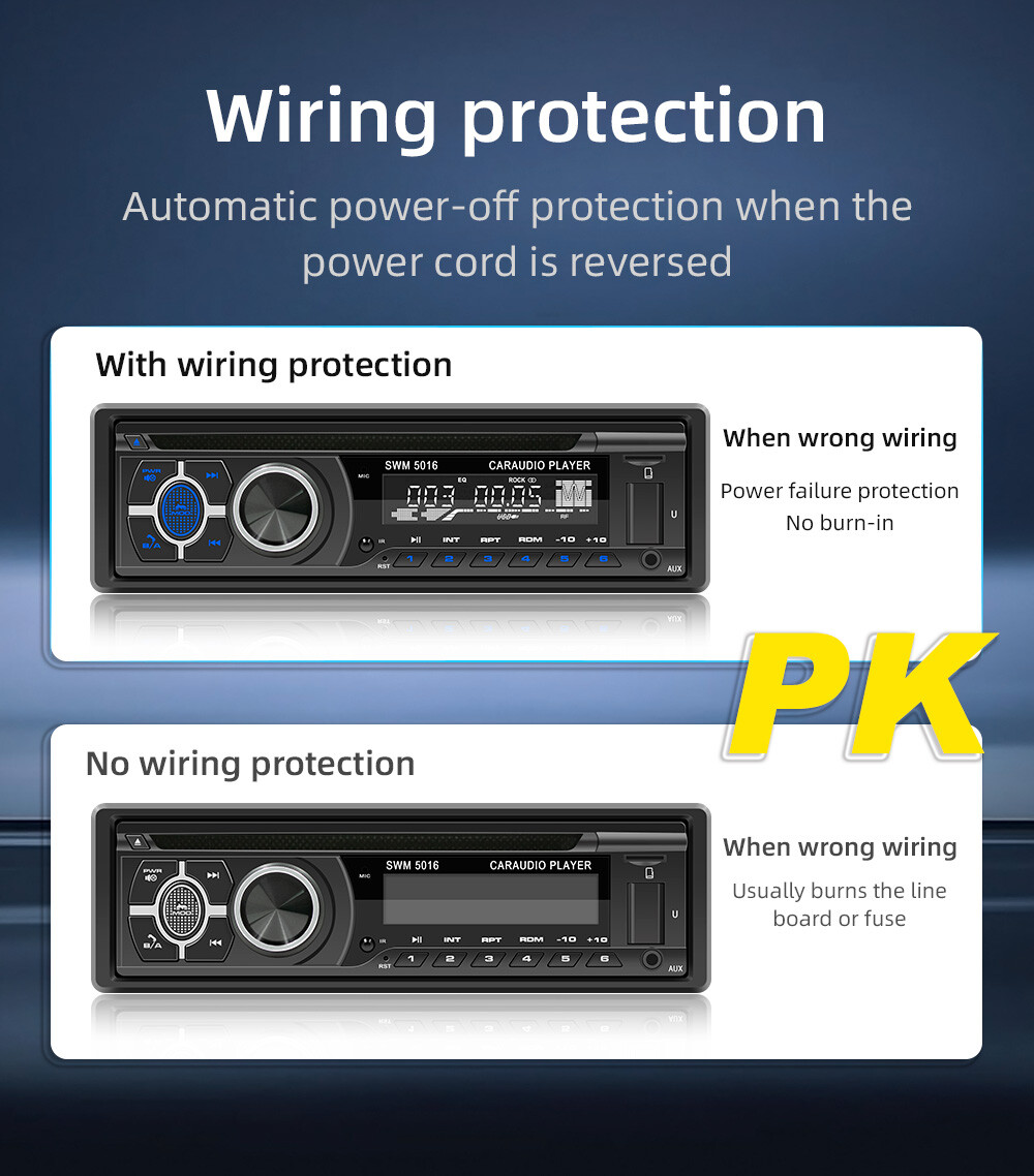 Single 1 Din Car Stereo Radio CD DVD Player Bluetooth FM/RDS/AM Radio MP3 Unit