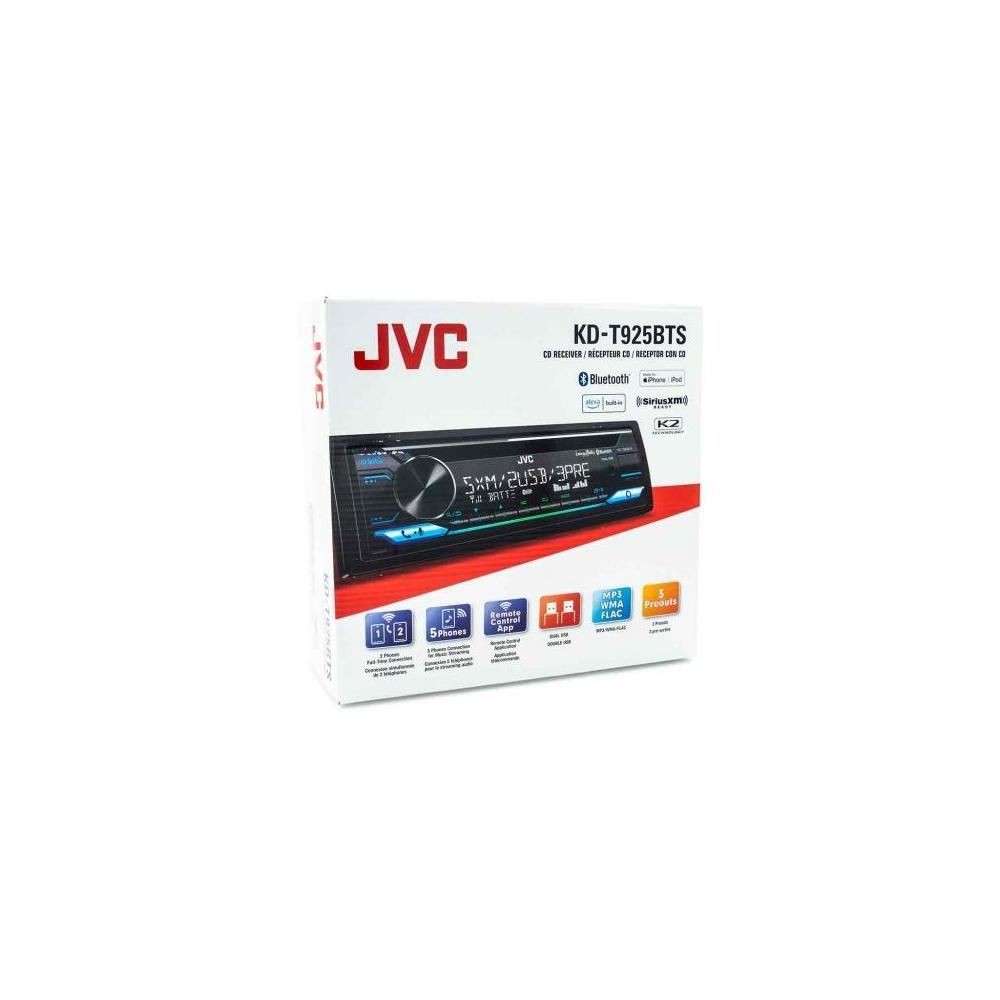 JVC KD-T925BTS CD Receiver Single-DIN Built-in Amazon Alexa/Bluetooth/Dual USB
