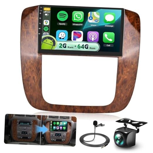 2G+64G Car Radio for GMC Yukon Tahoe Suburban Chevy Silverado 2007-2013