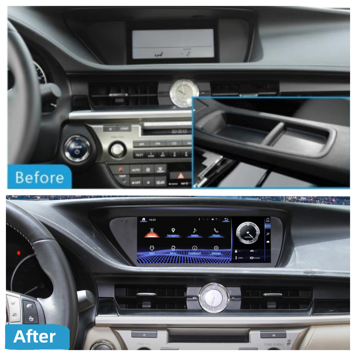 Android 12.0 Car Radio for Lexus ES 2013-2017 BT Phone Call SWC WiFi DSP RDS FM